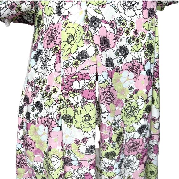 NWT BCBGeneration Floral Square Neck Puff Sleeve Dress 6 Wedding Guest - Picture 7 of 14